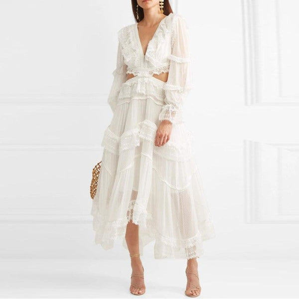Bohera Rose Lane Flare Sleeve Tie Dress main image 0