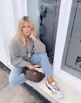 Knit Wrap Blouse