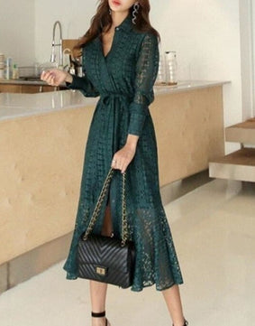 Hollow-out Lace Dress