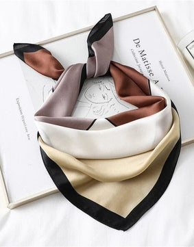 Geometric  Silk Neck Scarf