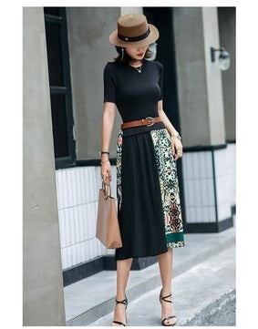 Knit Patchwork Dress