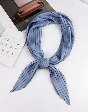 Ruffled Silk Neck Scarf