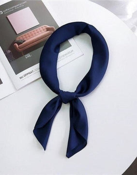Solid Silk Neck Scarf