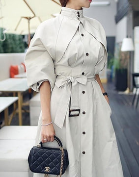 A-line Trench Dress