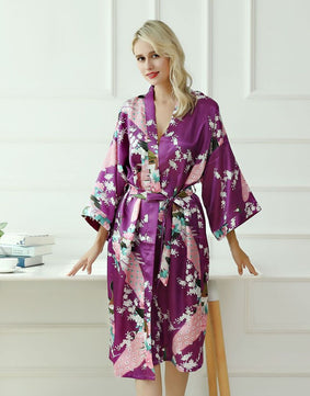 Long Kimono Silk Gown