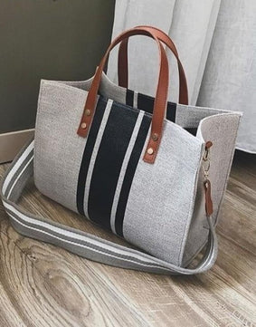 Striped Linen Handbag