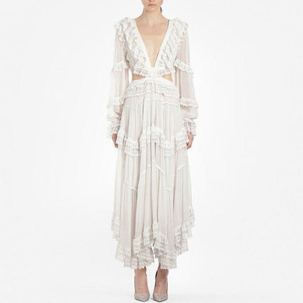 Bohera Rose Lane Flare Sleeve Tie Dress main image 1