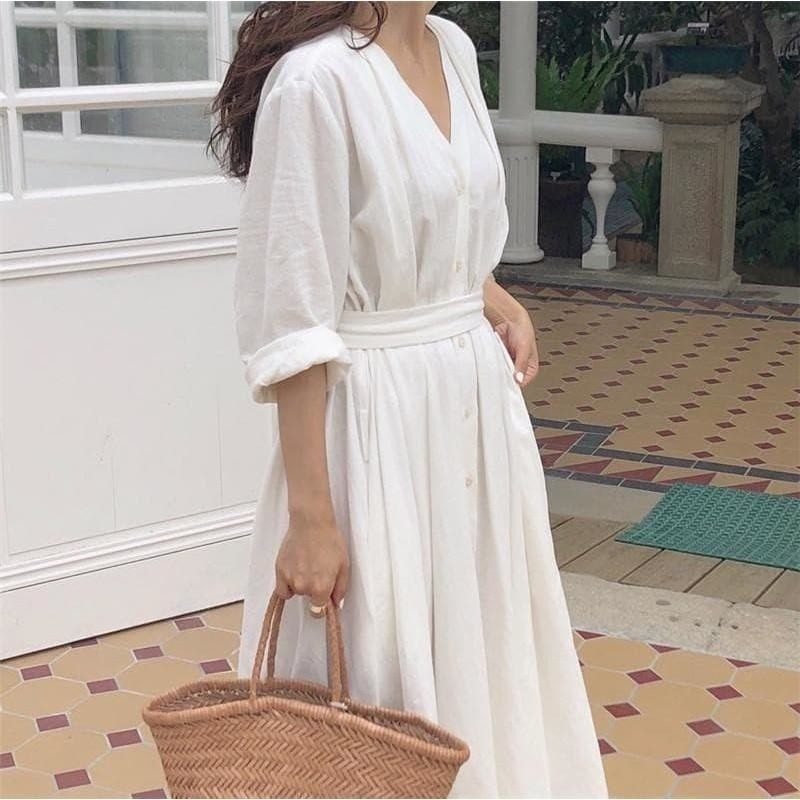 ladies summer white dresses Elegant Women Casual Solid Short Sleeve Slim Lace Mini Dress To Models Industry sleeves are balloon sleeves Cute A line Satin White